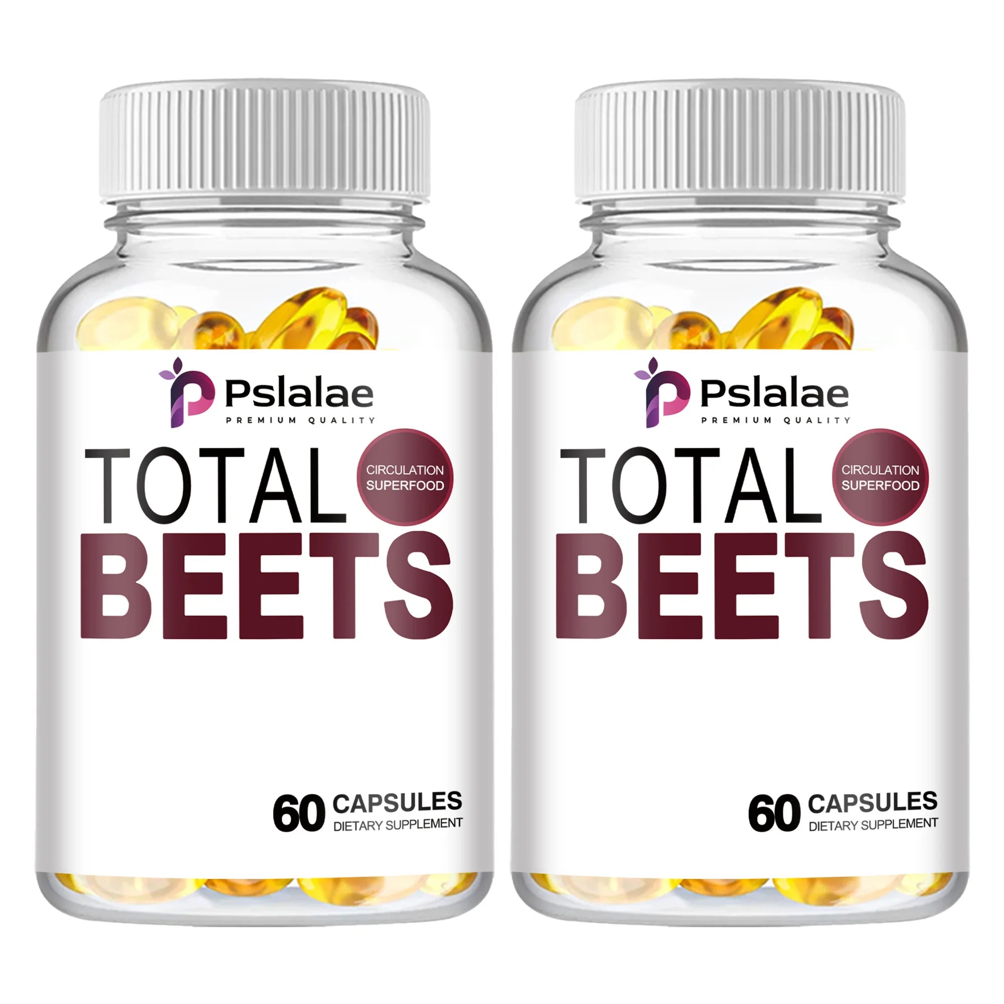 Total Beets Supplement - Enhances Energy, Endurance, Heart Health, Blood Pressure Support, Improves Circulation - 60 Capsules