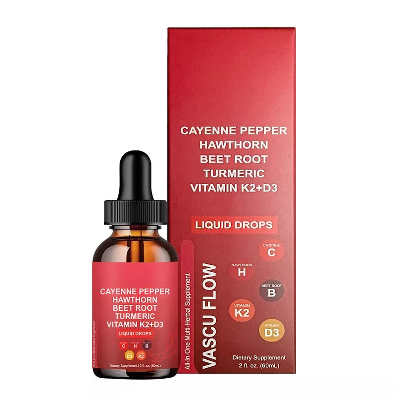 Cayenne Pepper Hawthorn Beet Root Turmeric Vitamin K2+D3 Drops Free Shipping