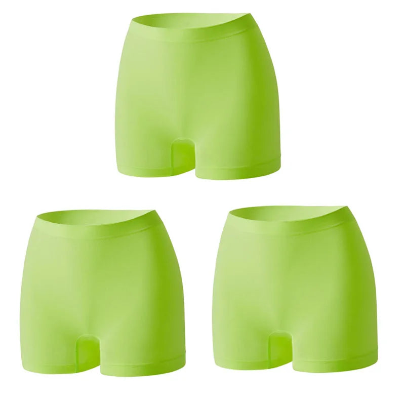 3pcs Women Seamless High Waist Short Girl Anti Exposure Panties Female Hip Lift Safety Pant Lady Sport Underwear Boyshorts Boxer