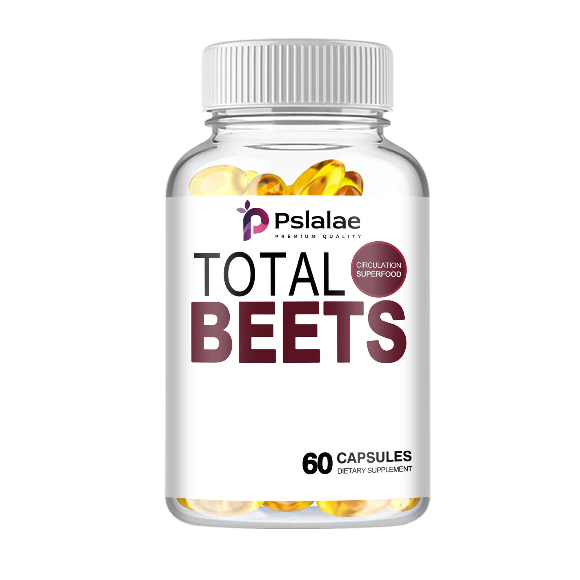 Total Beets Supplement - Enhances Energy, Endurance, Heart Health, Blood Pressure Support, Improves Circulation - 60 Capsules