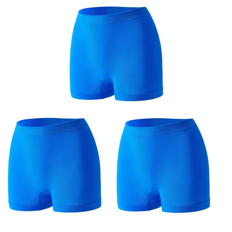 3pcs Women Seamless High Waist Short Girl Anti Exposure Panties Female Hip Lift Safety Pant Lady Sport Underwear Boyshorts Boxer
