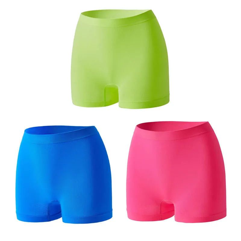 3pcs Women Seamless High Waist Short Girl Anti Exposure Panties Female Hip Lift Safety Pant Lady Sport Underwear Boyshorts Boxer