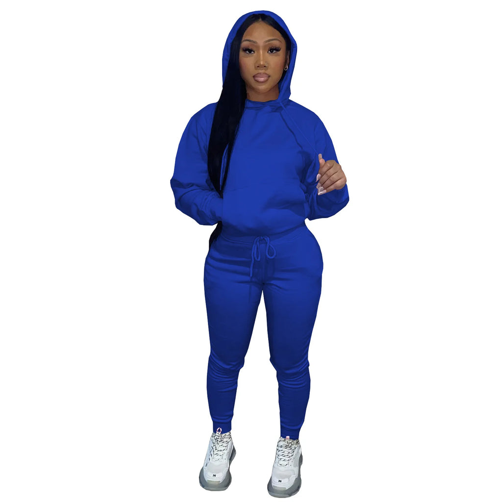 2025 women fashion trend hoodie casual two-piece suit jacket pants fashion size Woman Casual Fitness Jogging Sports Sets S-3XL