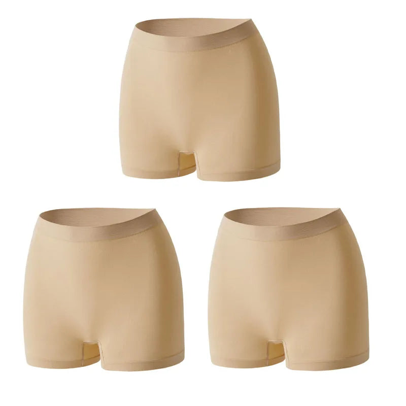 3pcs Women Seamless High Waist Short Girl Anti Exposure Panties Female Hip Lift Safety Pant Lady Sport Underwear Boyshorts Boxer