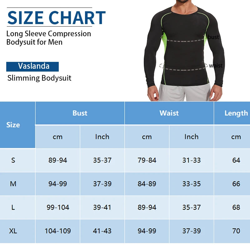 Men's Compression Shirts Long Sleeve Athletic Workout Base Layer Quick Dry Fit Basketball Football Tops Running Gear Undershirts