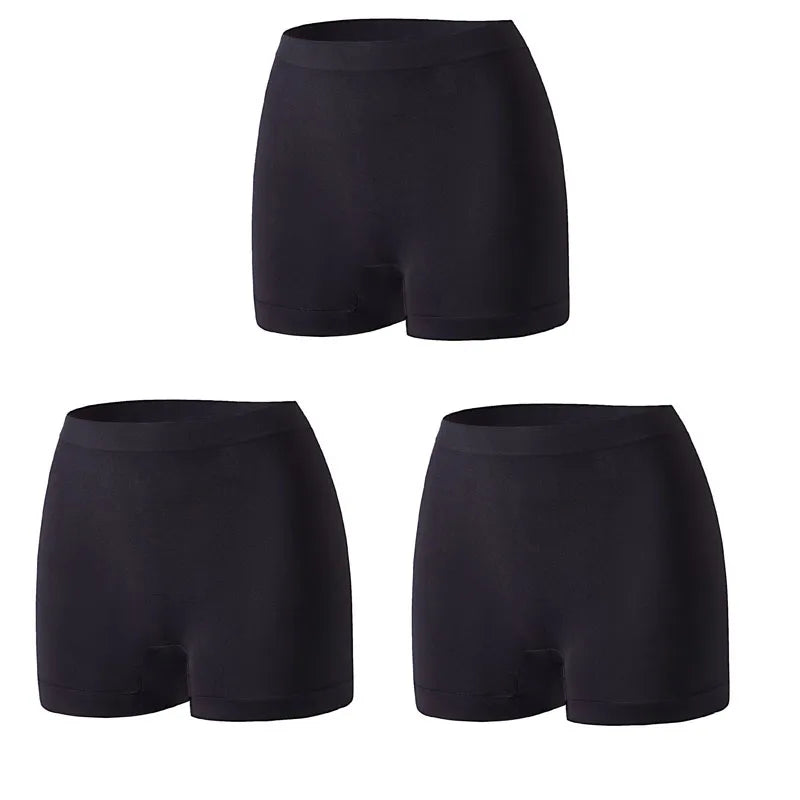3pcs Women Seamless High Waist Short Girl Anti Exposure Panties Female Hip Lift Safety Pant Lady Sport Underwear Boyshorts Boxer