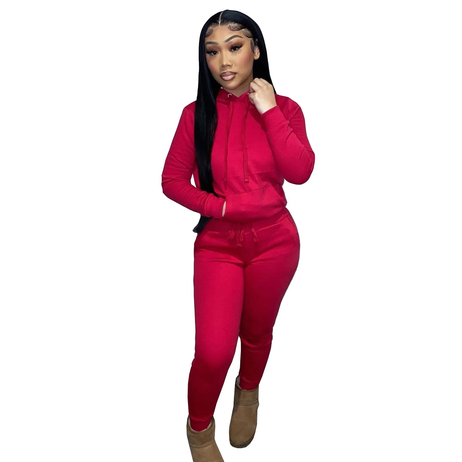 2025 women fashion trend hoodie casual two-piece suit jacket pants fashion size Woman Casual Fitness Jogging Sports Sets S-3XL