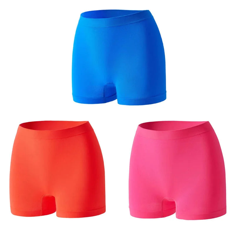 3pcs Women Seamless High Waist Short Girl Anti Exposure Panties Female Hip Lift Safety Pant Lady Sport Underwear Boyshorts Boxer