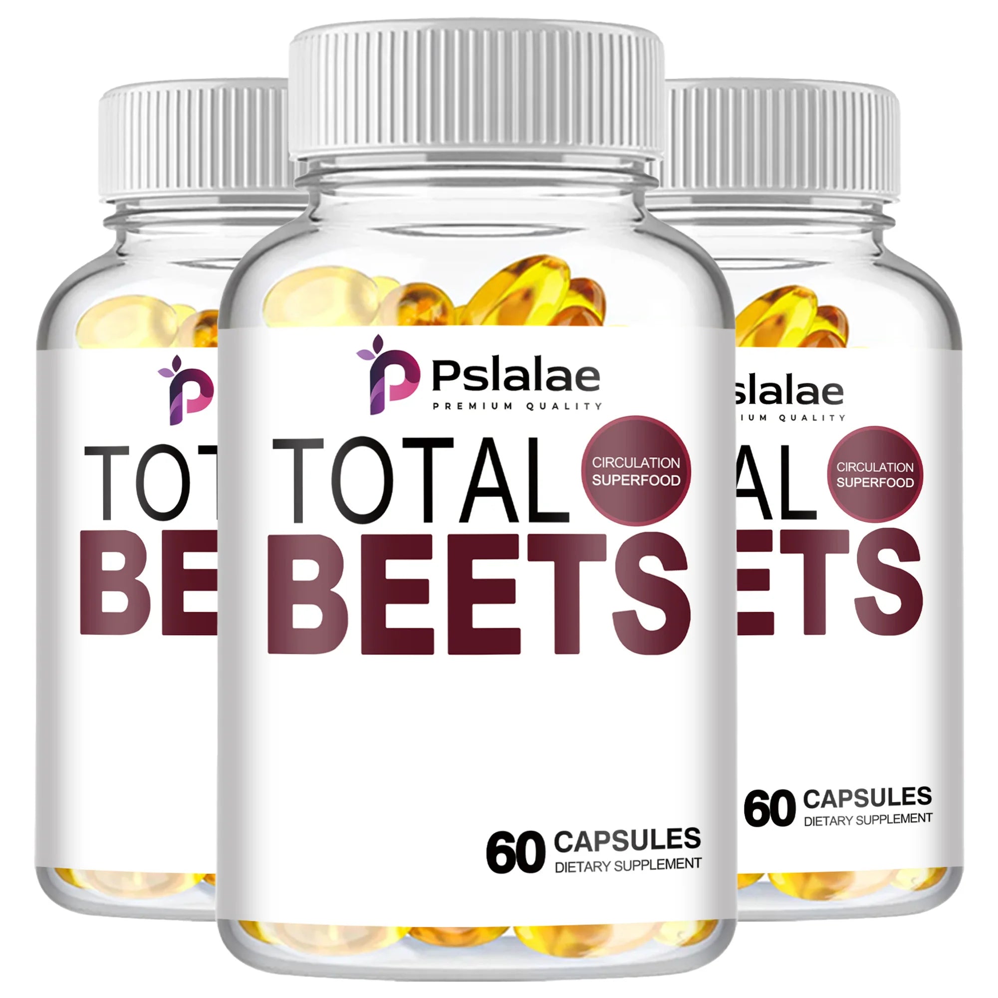 Total Beets Supplement - Enhances Energy, Endurance, Heart Health, Blood Pressure Support, Improves Circulation - 60 Capsules