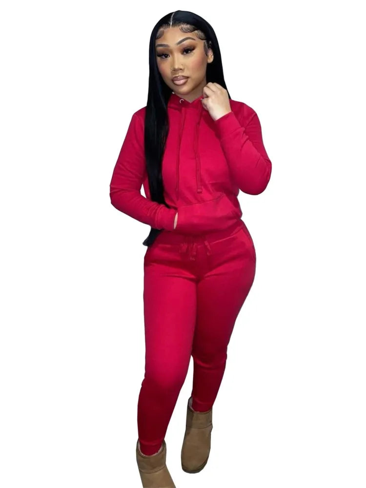 2025 women fashion trend hoodie casual two-piece suit jacket pants fashion size Woman Casual Fitness Jogging Sports Sets S-3XL